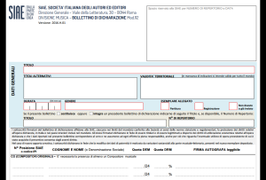 Come si compila il (nuovo) bollettino SIAE, modello 112-H