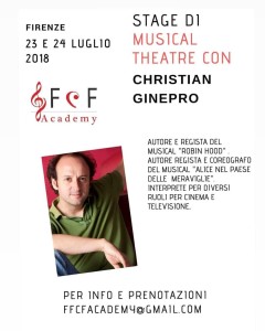 Stage di Musical Theatre con Christian Ginepro