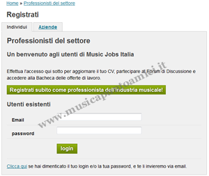 Music Jobs Italia - fase 2